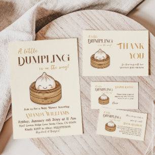 Asian Little Dumpling Kawaii Baby Shower Thank You Card