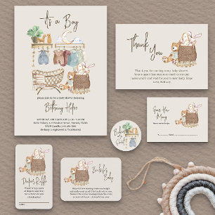 It's a Boy Boho Nursery Baby Shower Invitation