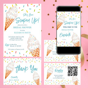 Scooped up gift registry ice cream bridal shower enclosure card