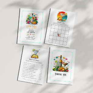 Taco & Tequila Nacho Average Fiesta Birthday Party Invitation