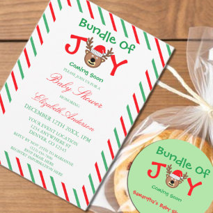 Bundle Of Joy Christmas Baby Shower Invitation