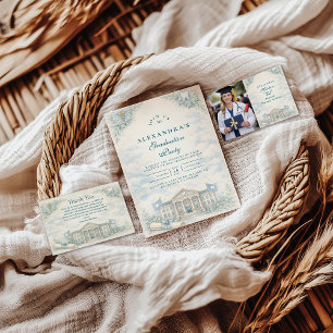 Elegant White Coat Dentist Graduation Party RSVP Card