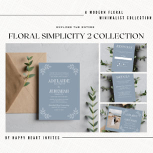 True Simplicity 6 Camo Floral Wedding Invitation