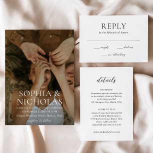 Sophia Photo Modern Wedding Invitation