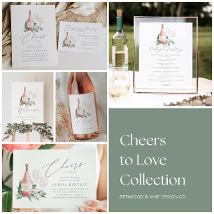 Cheers to Love Wine Tasting Bridal Shower Invitation