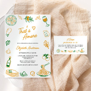 That’s Amore Rustic Italian Food Bridal Shower Paper Plate