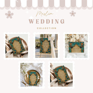 Emerald Gold Islamic Wedding Save The Date