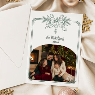 Photo Timeless Minimalist Christmas Elegance Holiday Card