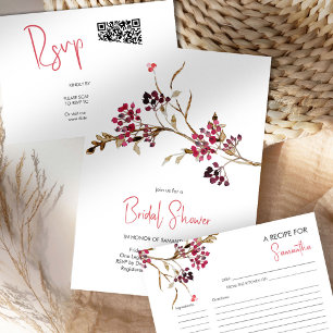 Printable Recipe Cards Watercolor Berries