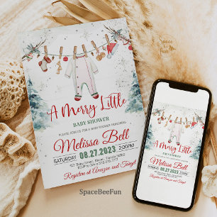 Merry Little Baby Shower  Classic Round Sticker