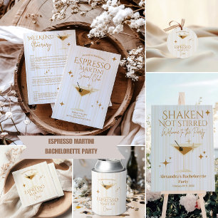 Espresso Martini Bachelorette Party  Invitation