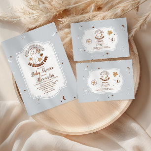 Retro Halloween Little Boo Baby Shower Paper Plate