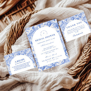 Vintage Botanical Toile Bridal Shower Napkin
