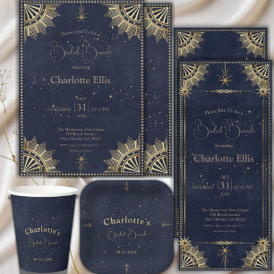 Dark Celestial Bridal Brunch Invitation