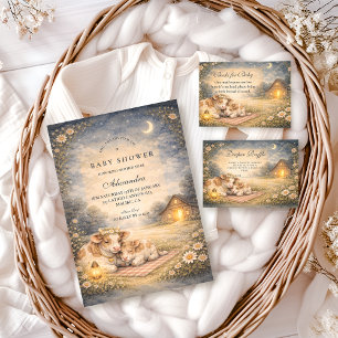 Highland Cow Meadow Baby Shower Napkin