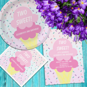 Ice Cream 2nd Birthday Napkin
