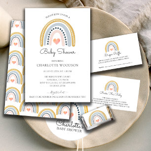 Boho Watercolor Rainbow Books For Baby Enclosure Card