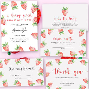 Strawberry - Baby shower bingo game