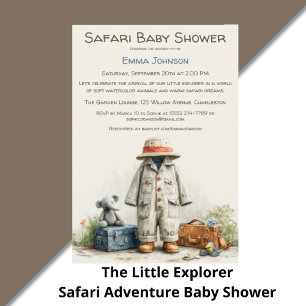 The Little Explorer   Safari Adventure Baby Shower Square Sticker