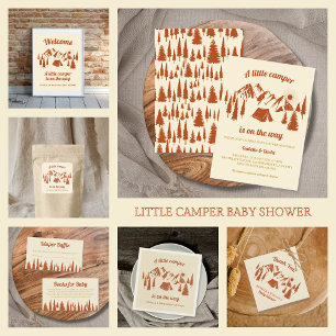 Little Camper Forest Camping Baby Shower Invitation