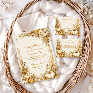 Autumn Rustic Pumpkin Baby Shower Napkin