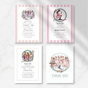 Blush Pink Après Ski Bachelorette Weekend Invitation