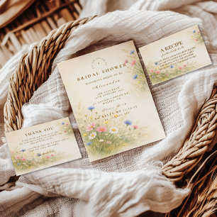 Romantic Wildflower Meadow Bridal Shower Napkin