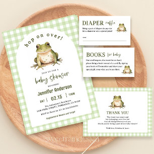 Frog Baby Shower Diaper Raffle Tickets Enclosure Card