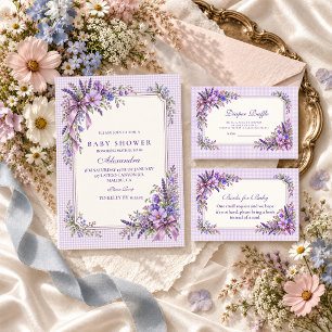 Purple Wildflower Baby Shower Napkin