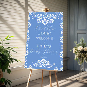 Cielito lindo dusty blue Mexican baby shower Paper Cups