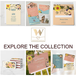 Boho Floral Formal Wedding All in One Invitation