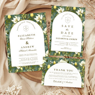 Elegant Botanical Arch Garden Wedding Invitation
