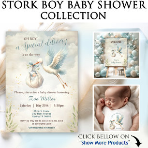Boy Baby Shower Name Blue Stork Mum To Be T-Shirt