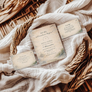 Love Is An Adventure Bridal Shower Thank You Card