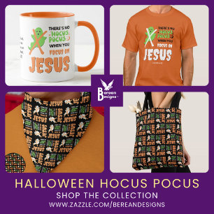 Stylish NO HOCUS POCUS Christian Halloween Invitation Postcard