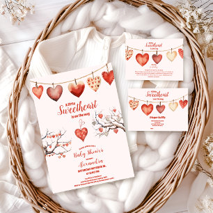 Our Little Sweethearts Valentine's Day Baby Shower Paper Plate