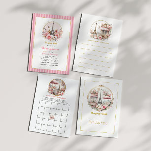 Bonjour Bébé Parisian Baby Shower Invitation
