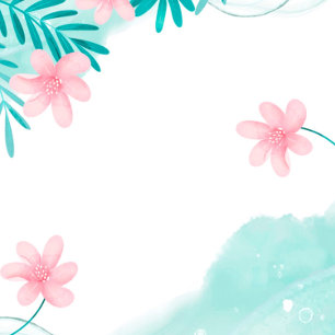 Teal and Pink Floral Baby In Bloom Baby Shower Invitation