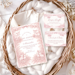 Woodland Toile Diapper Raffle Enclosure Card