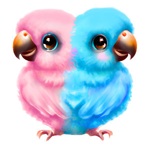 Cute Baby Parrot Gender Reveal Enclosure Card