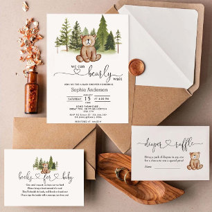 We Can Bearly Wait Baby Shower Invitation