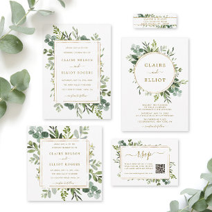 Botanical Gold Greenery Return Address