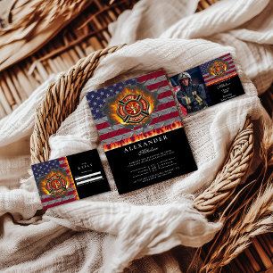 Firefighter Graduation Party Invitation