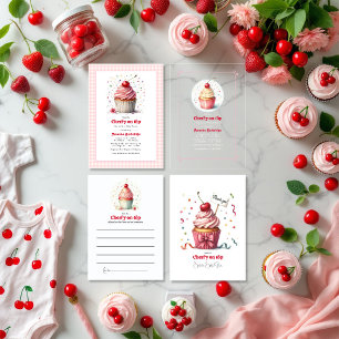 Cherry on Top Baby Shower Acrylic Invitations