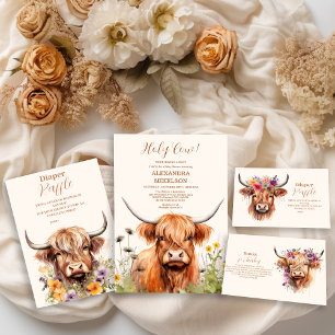 Cute Highland Cow Baby Shower Paper Cups