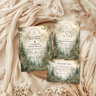 Rustic Woodland Forest Wedding Enclosure Card