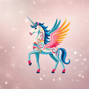 Custom Swirling Unicorn Birthday Favour Box