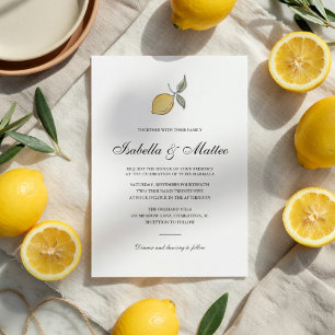 Lemon Wedding Return Address Label   Amalfi Coast 