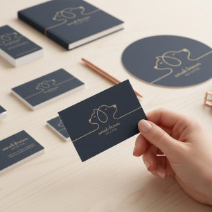 Pet Business Service Cat Dog linear logo art T-Shirt