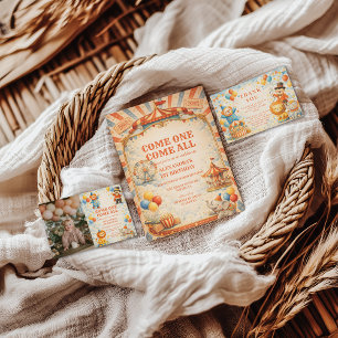 Photo Storybook Circus Friends Birthday Invitation